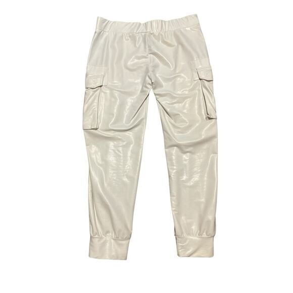 Norma Kamala White Jogger Cargo Pants. M - Picture 2 of 3